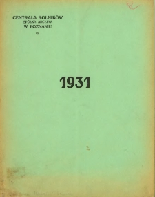 Sprawozdanie za trzynasty rok obrotowy 1931.