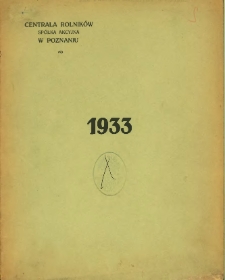 Sprawozdanie za piętnasty rok obrotowy 1933.