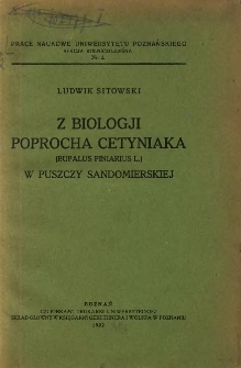 Z biologii poprocha cetyniaka (Bupalus Piniarius L.) w Puszczy Sandomierskiej