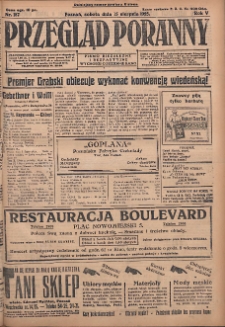 Przegląd Poranny: pismo niezależne i bezpartyjne 1925.08.15 R.5 Nr187
