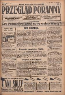 Przegląd Poranny: pismo niezależne i bezpartyjne 1925.08.18 R.5 Nr188