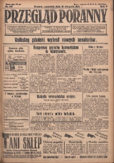 Przegląd Poranny: pismo niezależne i bezpartyjne 1925.08.20 R.5 Nr190