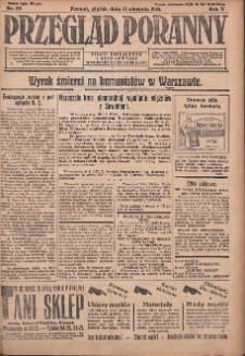 Przegląd Poranny: pismo niezależne i bezpartyjne 1925.08.21 R.5 Nr191