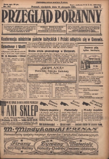 Przegląd Poranny: pismo niezależne i bezpartyjne 1925.08.23 R.5 Nr193