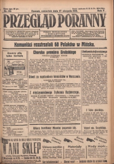 Przegląd Poranny: pismo niezależne i bezpartyjne 1925.08.27 R.5 Nr196