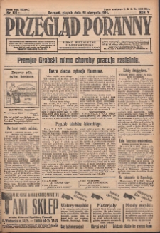 Przegląd Poranny: pismo niezależne i bezpartyjne 1925.08.28 R.5 Nr197