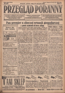 Przegląd Poranny: pismo niezależne i bezpartyjne 1925.08.29 R.5 Nr198
