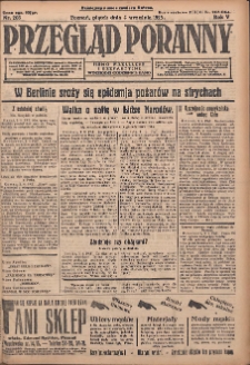Przegląd Poranny: pismo niezależne i bezpartyjne 1925.09.04 R.5 Nr203