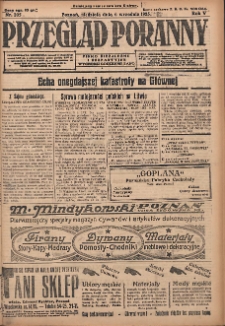 Przegląd Poranny: pismo niezależne i bezpartyjne 1925.09.06 R.5 Nr205