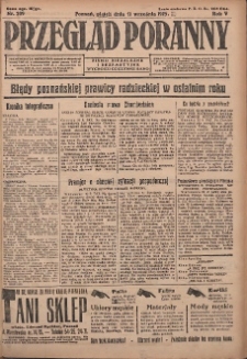 Przegląd Poranny: pismo niezależne i bezpartyjne 1925.09.11 R.5 Nr209