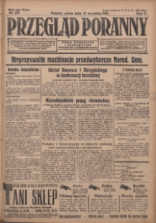Przegląd Poranny: pismo niezależne i bezpartyjne 1925.09.12 R.5 Nr210