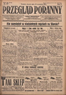 Przegląd Poranny: pismo niezależne i bezpartyjne 1925.09.15 R.5 Nr212