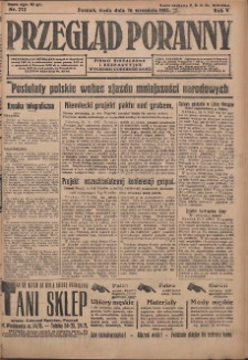 Przegląd Poranny: pismo niezależne i bezpartyjne 1925.09.16 R.5 Nr213
