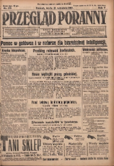 Przegląd Poranny: pismo niezależne i bezpartyjne 1925.09.23 R.5 Nr219