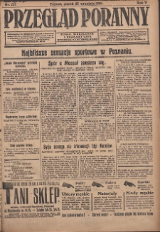 Przegląd Poranny: pismo niezależne i bezpartyjne 1925.09.25 R.5 Nr221