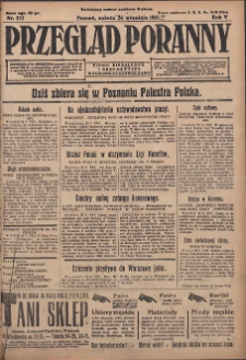 Przegląd Poranny: pismo niezależne i bezpartyjne 1925.09.26 R.5 Nr222