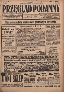 Przegląd Poranny: pismo niezależne i bezpartyjne 1925.09.27 R.5 Nr223