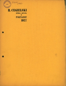 Sprawozdanie za czas od 1-go stycznia do 31-go grudnia 1927 r.