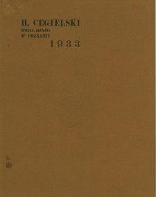 Sprawozdanie za czas od 1-go stycznia do 31-go grudnia 1933 r.