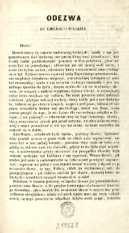 Odezwa do Emigracyi Polskiéj
