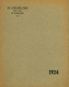 Sprawozdanie za czas od 1-go stycznia do 31-go grudnia 1924 r.