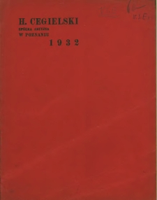 Sprawozdanie za czas od 1-go stycznia do 31-go grudnia 1932 r.