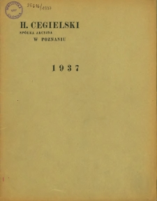 Sprawozdanie za czas od 1-go stycznia do 31-go grudnia 1937 r.