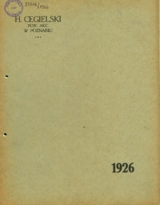 Sprawozdanie za czas od 1-go stycznia do 31-go grudnia 1926 r.