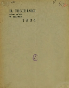 Sprawozdanie za czas od 1-go stycznia do 31-go grudnia 1934 r.