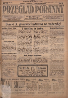 Przegląd Poranny: pismo niezależne i bezpartyjne 1925.10.01 R.5 Nr226