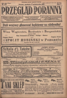 Przegląd Poranny: pismo niezależne i bezpartyjne 1925.10.04 R.5 Nr229