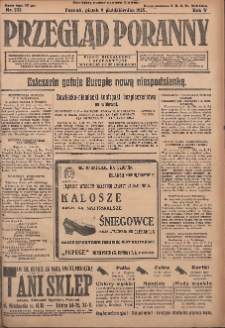 Przegląd Poranny: pismo niezależne i bezpartyjne 1925.10.09 R.5 Nr233