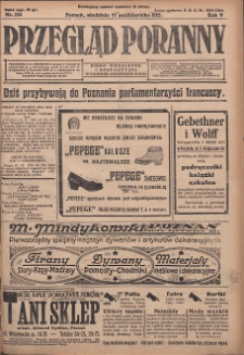 Przegląd Poranny: pismo niezależne i bezpartyjne 1925.10.11 R.5 Nr235