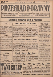 Przegląd Poranny: pismo niezależne i bezpartyjne 1925.10.14 R.5 Nr237