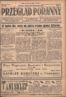Przegląd Poranny: pismo niezależne i bezpartyjne 1925.10.17 R.5 Nr240