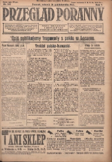 Przegląd Poranny: pismo niezależne i bezpartyjne 1925.10.20 R.5 Nr242