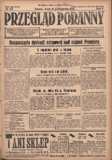 Przegląd Poranny: pismo niezależne i bezpartyjne 1925.10.21 R.5 Nr243