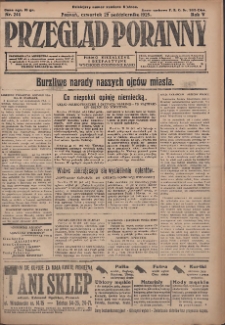 Przegląd Poranny: pismo niezależne i bezpartyjne 1925.10.22 R.5 Nr244