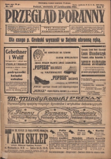 Przegląd Poranny: pismo niezależne i bezpartyjne 1925.10.25 R.5 Nr247