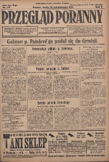 Przegląd Poranny: pismo niezależne i bezpartyjne 1925.10.28 R.5 Nr249