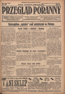 Przegląd Poranny: pismo niezależne i bezpartyjne 1925.10.29 R.5 Nr250