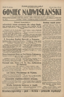 Goniec Nadwiślański: pismo codzienne poświęcone sprawom stanu średniego 1927.02.16 R.3 Nr37