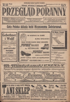 Przegląd Poranny: pismo niezależne i bezpartyjne 1925.11.01 R.5 Nr253