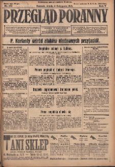 Przegląd Poranny: pismo niezależne i bezpartyjne 1925.11.04 R.5 Nr255