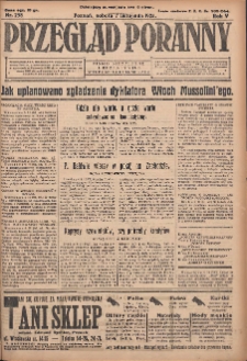 Przegląd Poranny: pismo niezależne i bezpartyjne 1925.11.07 R.5 Nr258