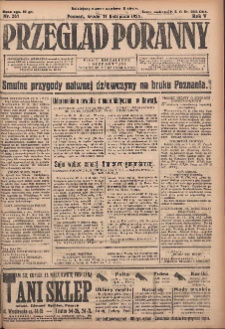 Przegląd Poranny: pismo niezależne i bezpartyjne 1925.11.11 R.5 Nr261