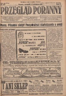 Przegląd Poranny: pismo niezależne i bezpartyjne 1925.11.15 R.5 Nr265