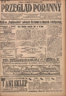 Przegląd Poranny: pismo niezależne i bezpartyjne 1925.11.22 R.5 Nr271