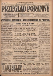 Przegląd Poranny: pismo niezależne i bezpartyjne 1925.11.24 R.5 Nr272