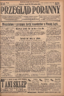 Przegląd Poranny: pismo niezależne i bezpartyjne 1925.11.25 R.5 Nr273